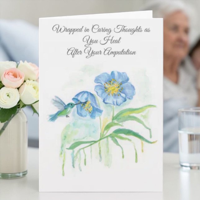 Feel Better From Amputation Poppy, Hummingbird Kort (Skapare uppladdad)
