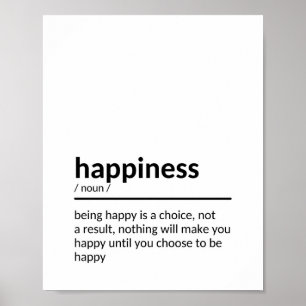 Feel-Bra citat om lycka Poster