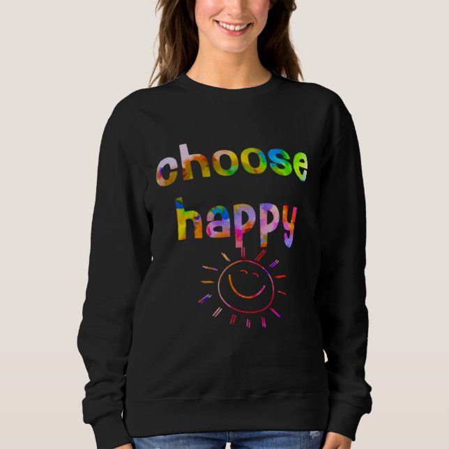 Feel Good  Choose Happiness Family Friend  V2Dk T Shirt (Framsida)