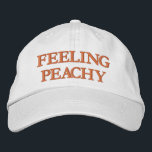 Feel Good Positive Mood Uplifting Aesthetic Quote Broderad Keps<br><div class="desc">This hat features an upbeat,  feel-good message designed to reflect optimism and lighthearted confidence. The warm tone and simple embroidered lettering give it an easy,  modern look that pairs naturally with casual,  everyday outfits. A subtle statement piece for people drawn to uplifting energy,  relaxed style,  and emotionally positive design.</div>