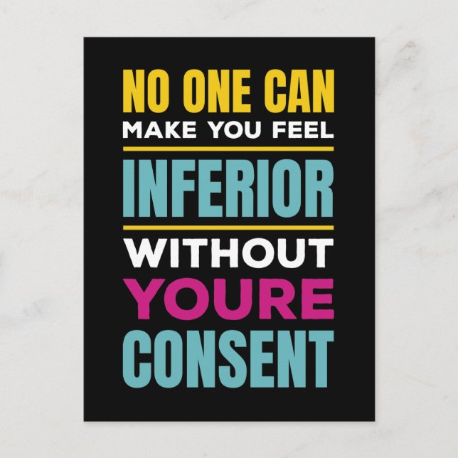 Feel Inferior Eleanor Roosevelt Kvinnors Höger Vykort (Framsida)