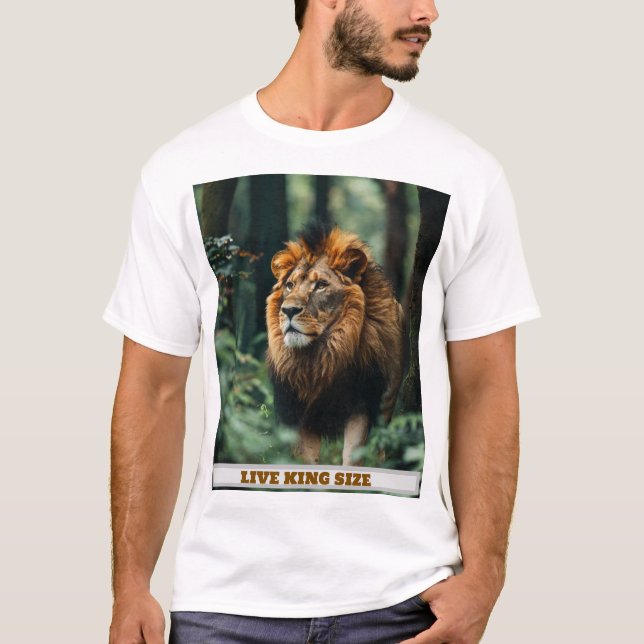 feel like king lion embossed t shirt (Framsida)