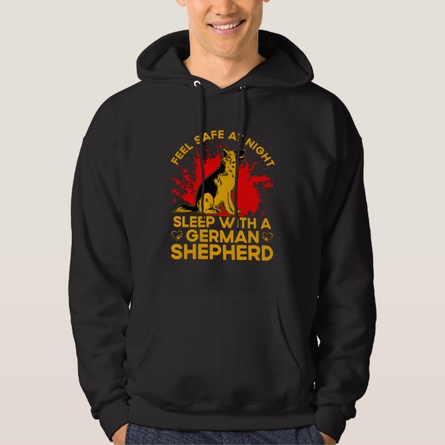 Feel safe at Night sleep with a German Shepherd Hoodie (Framsida)