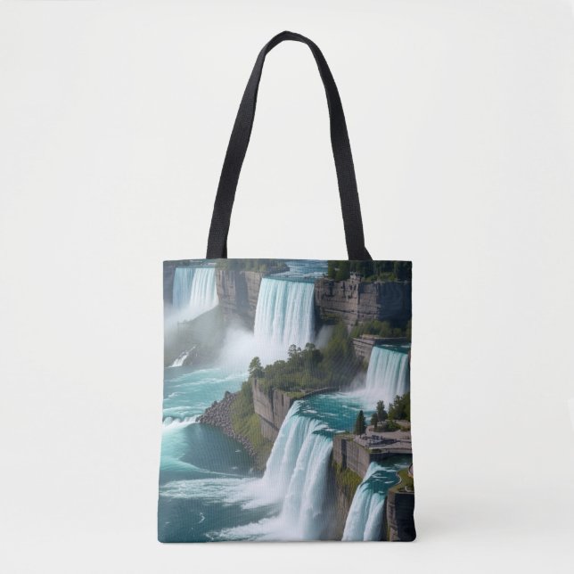 "Feel the Rush - Niagara Falls Tote Bag" Tygkasse (Framsida)