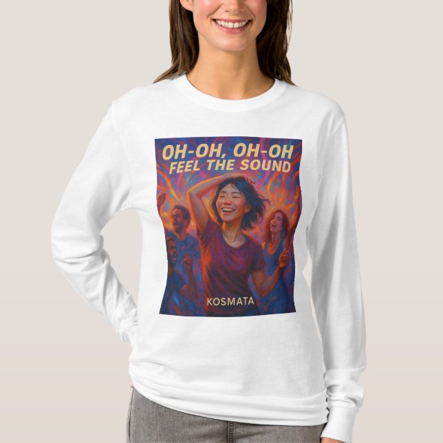 Feel the Sound - Langarmshirt Damen T Shirt (Framsida)