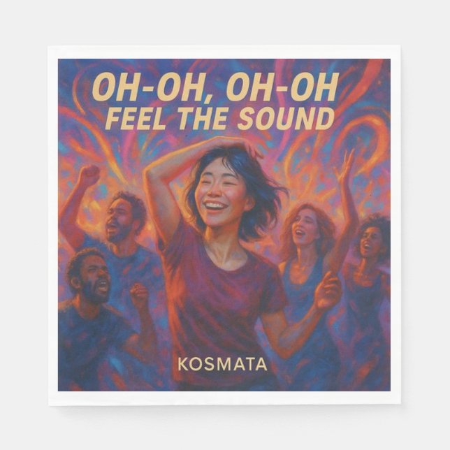 Feel the Sound - Serviette Pappersservett (Framsidan)