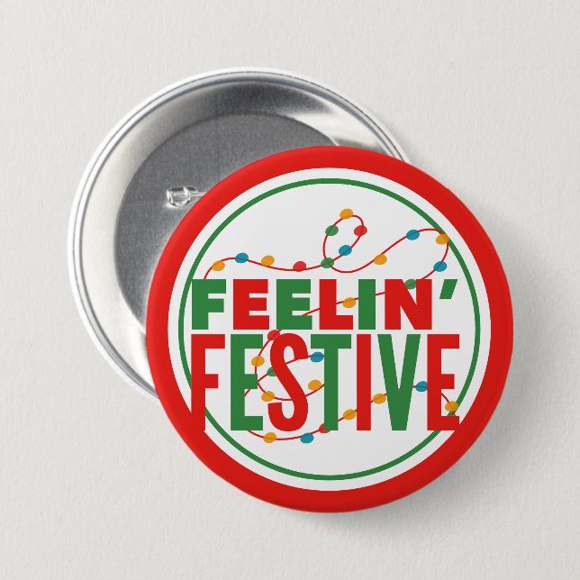 Feelin’ Festive Julhelg Knapp (Framsida & baksida)