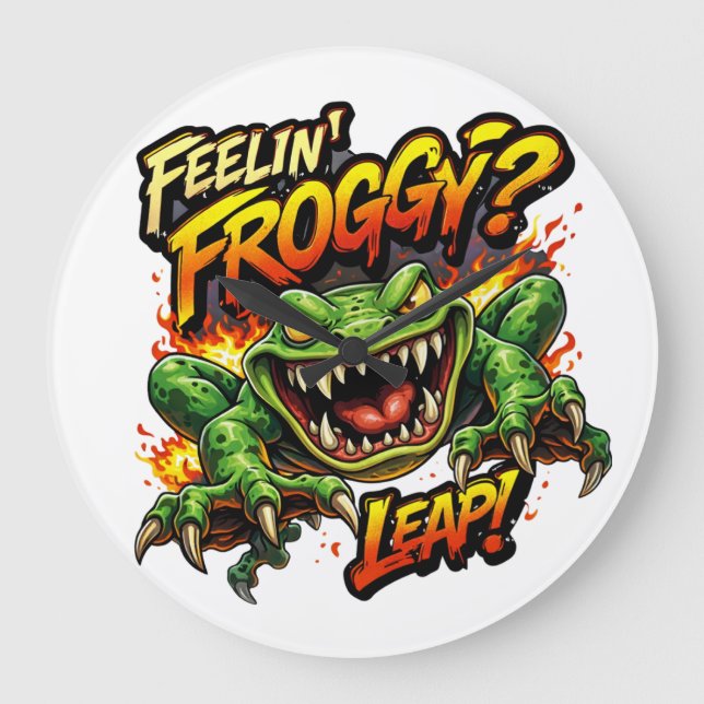 Feelin' Froggy?  Leap! Angry frog clock Stor Klocka (Framsida)
