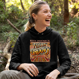 Feelin Groovy Personlig Retro 70-talets Vintage T Shirt
