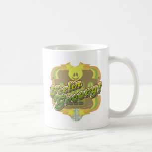 Feelin Groovy Sventies Stil Roligt Slogan Kaffemugg