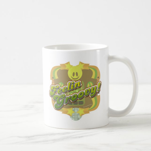 Feelin Groovy Sventies Stil Roligt Slogan Kaffemugg (Höger)