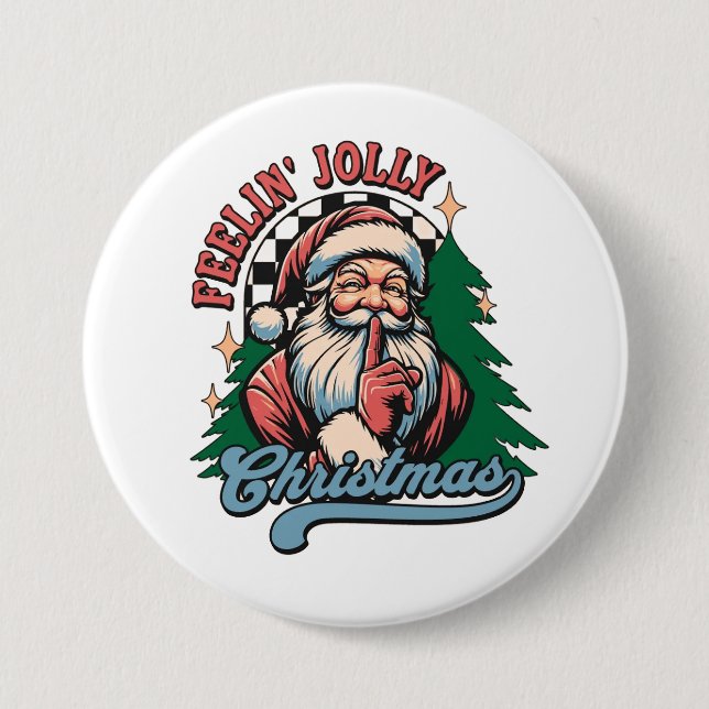 Feelin’ Jolly Christmas Santa Knapp (Framsida)