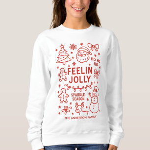 Feelin Jolly Hand plockade-juldörrar T Shirt