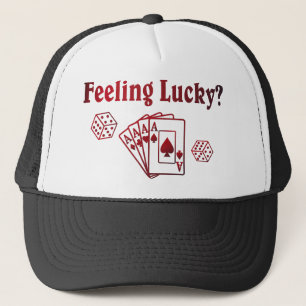 Feelin Lucky Dice Cards U.S. Anpassningsbar Bläck Truckerkeps