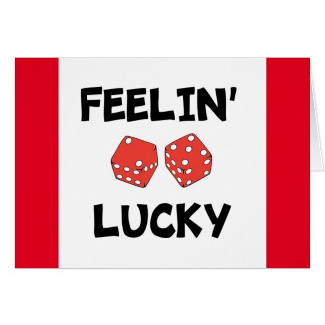 "FEELIN' LUCKY DICE" OBS KORT (Framsidan Horizontal)