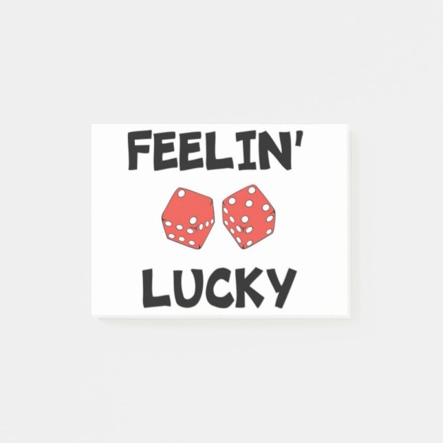 "FEELIN' LUCKY DICE" POST-IT BLOCK (Framsida)