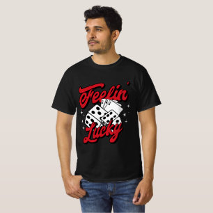 Feelin' Lucky Tärningar & Kort Retro Casino T Shirt