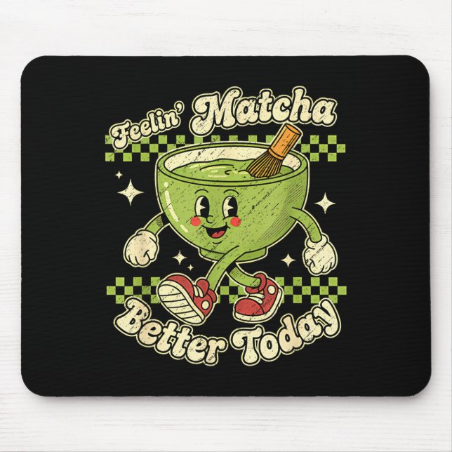 Feelin’ Matcha Better Today Kawaii Cute Boba Bubbl Musmatta (Framsidan)
