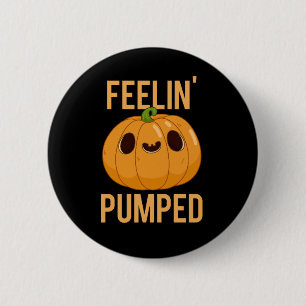 Feelin Pumpny Pumpkin Pun Mörk BG Knapp