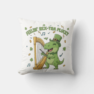 Feelin' Rex-tra Plucky Funny St. Patrick's Day   Kudde