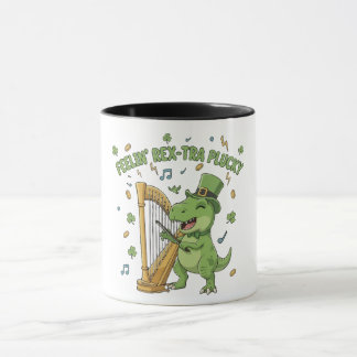 Feelin' Rex-tra Plucky Funny St. Patrick's Day   Mugg