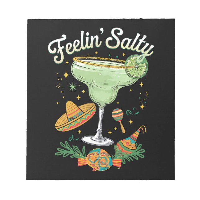 Feelin' Salty Margarita Funny Cinco De Mayo Anteckningsblock (Framsida)