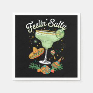 Feelin' Salty Margarita Funny Cinco De Mayo Pappersservett