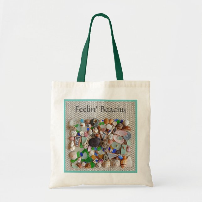Feelin'Beachy Tote Bag Tygkasse (Framsidan)