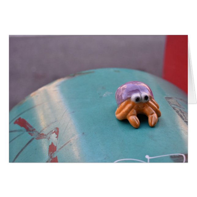 Feelin'Crabby Crab NYC Urban Street Photography Hälsningskort (Framsidan Horizontal)