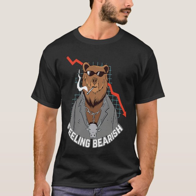Feeling Bearish Crypto Bitcoin Bear BTC Bullrun co T Shirt (Framsida)
