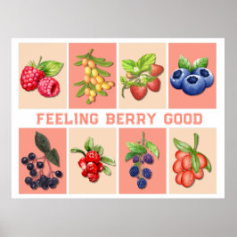 FEELING BERRY BRA Anpassade Strawberry Berries Poster