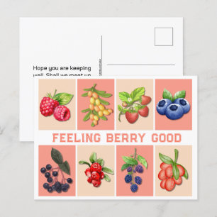 FEELING BERRY BRA Anpassade Strawberry Berries Vykort
