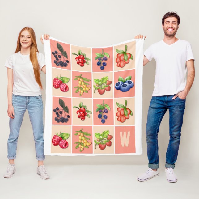 FEELING BERRY BRA Strawberry Berries MONOGRAM Fleecefilt (På plats)