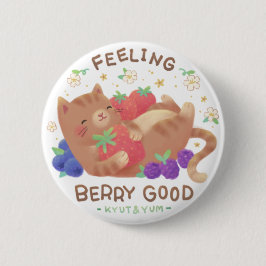 Feeling Berry Good: Cute Cat with Berries Knapp