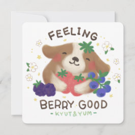 Feeling Berry Good: Cute Dog with Berries Tack Kort