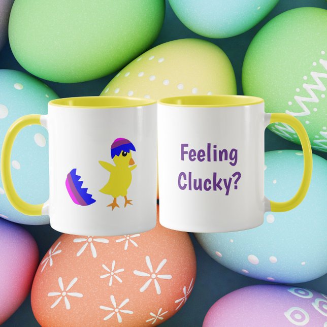 Feeling Clucky Funny Chick Design Mugg (Skapare uppladdad)