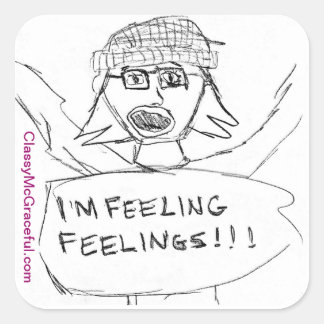 "Feeling Feelings"-dekal lakan Fyrkantigt Klistermärke