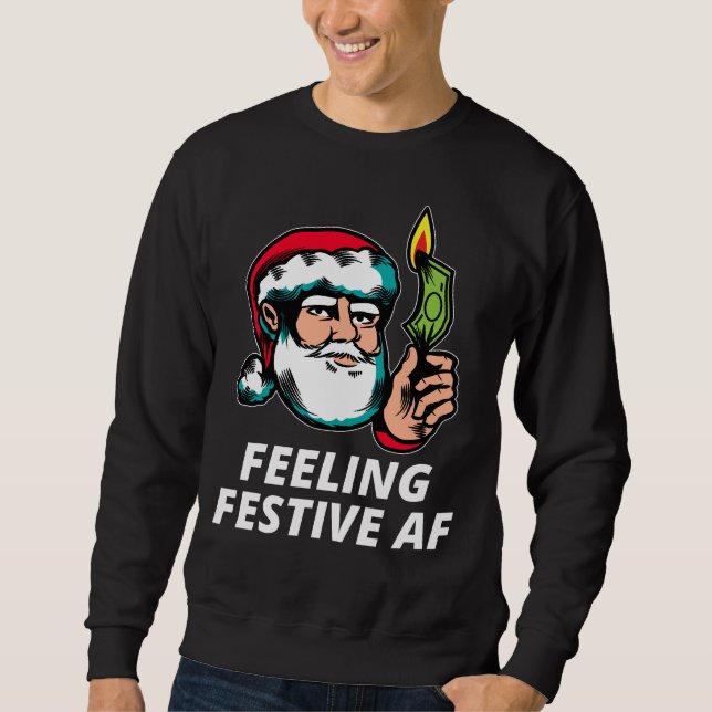 Feeling Festive AF Lång Ärmad Tröja (Framsida)