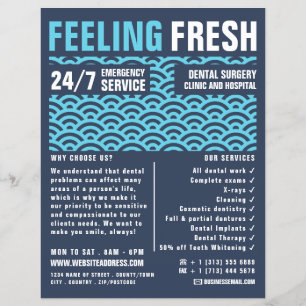 Feeling Fresh, Dentistry, Dentist Advert Reklamblad