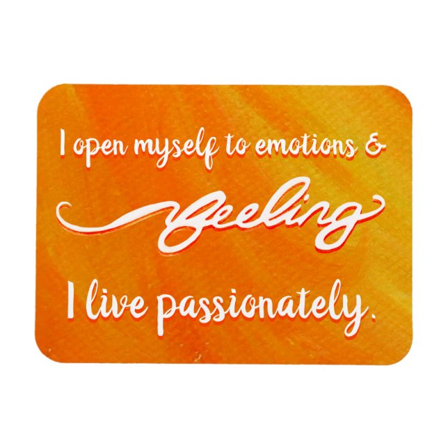"Feeling" Orange Sacral Chakra Ord Magnets Magnet (Horisontell)