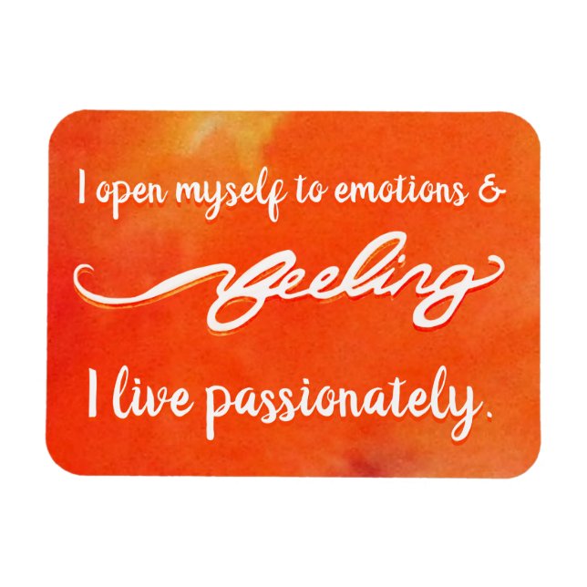 "Feeling" Orange Sacral Chakra Ord Magnets Magnet (Horisontell)