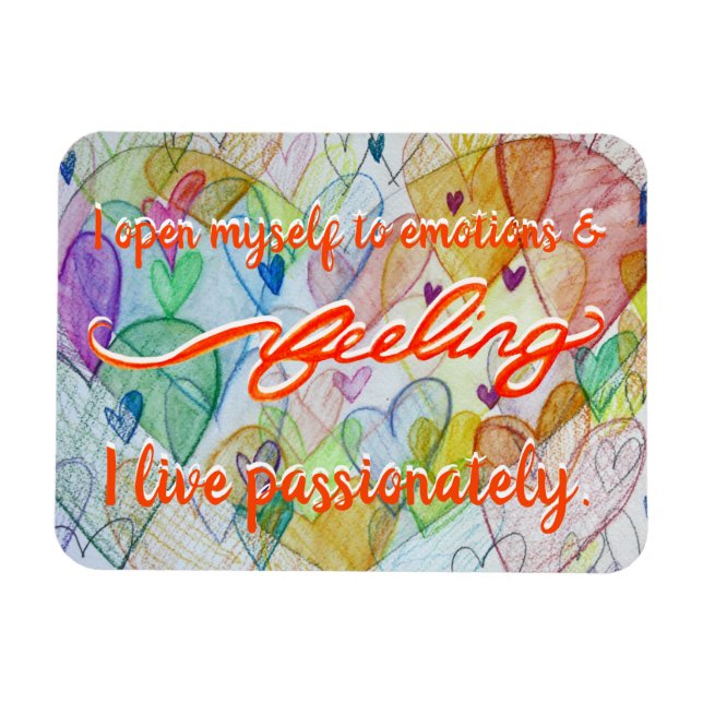 "Feeling" Orange Sacral Chakra Ord Magnets Magnet (Horisontell)