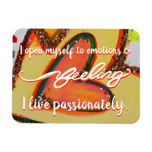 "Feeling" Orange Sacral Chakra Ord Magnets Magnet (Horisontell)