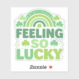 Feeling So Lucky Green Rainbow St. Patrick’s Day Klistermärken