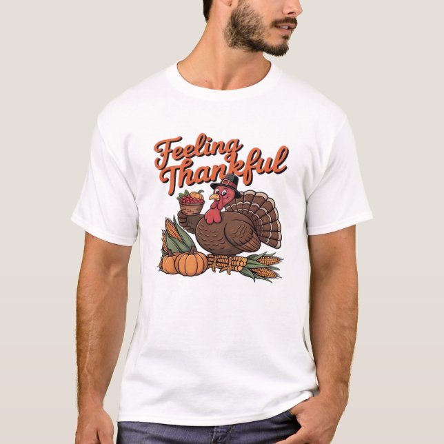 Feeling thankful Classic T-Shirt (Framsida)