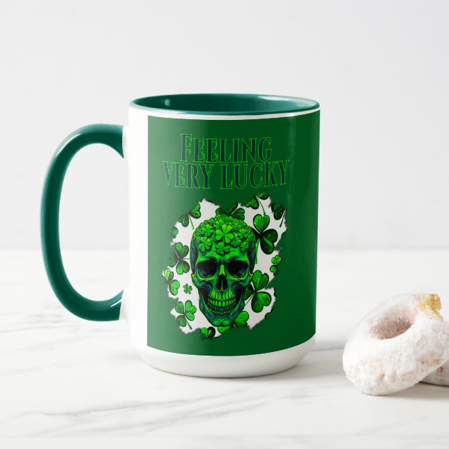 Feeling Very Lucky St Patrick’s Day - caneca Mugg (Med munk)