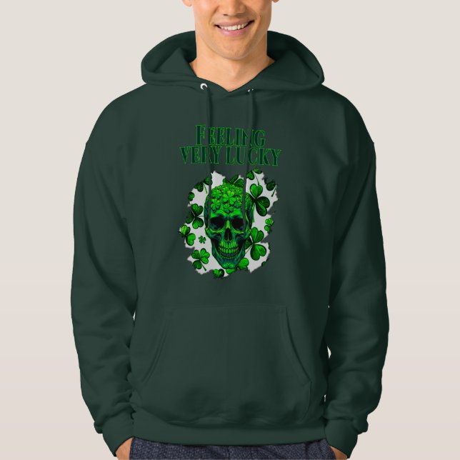 Feeling Very Lucky St Patrick’s Day -  Moletons Hoodie (Framsida)
