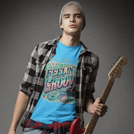 Feelin'Groovy Retro 70-talets Vintage Psychedelic T Shirt