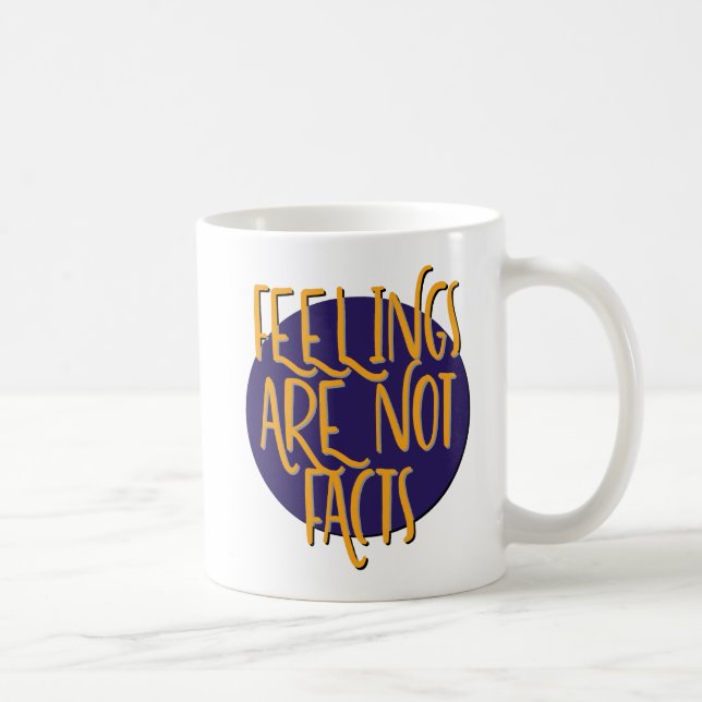 Feelings Are Not Facts | 12 Step Recovery Slogan Kaffemugg (Höger)
