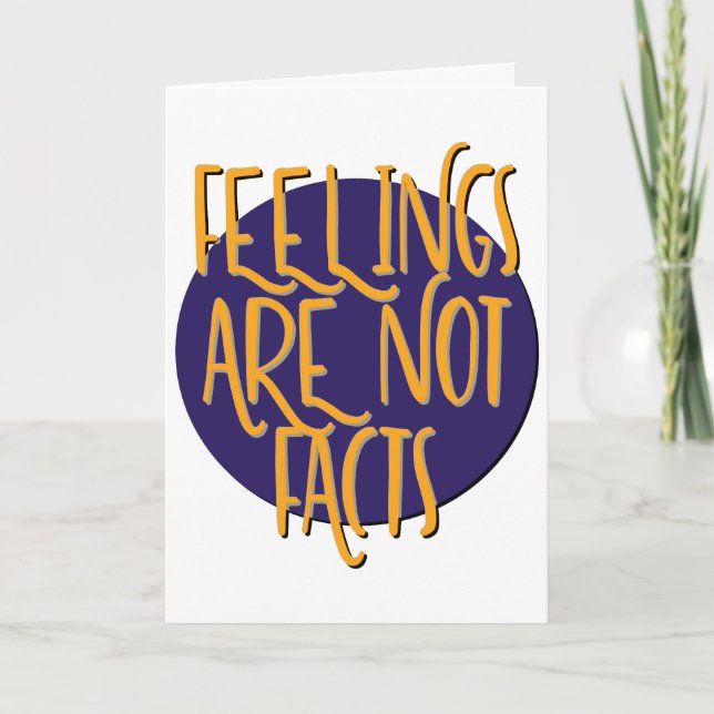 Feelings Are Not Facts | 12 Step Recovery Slogan Kort (Framsida)